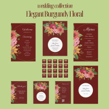 Elegant Burgundy Floral Wedding