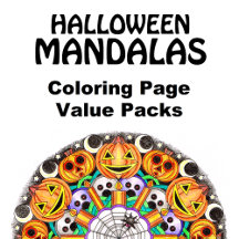 Halloween Mandala Coloring Pages - Value Packs