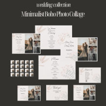 Minimalist Boho Photo Collage Wedding