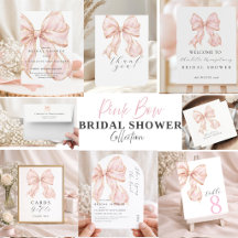 Elegant Pink Bow Bridal Shower | She's Tying the K
