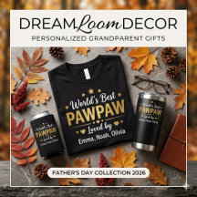 Personalized World's Best Pawpaw & Father's Day 