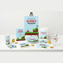 Complete Video Game Party Invites, Invites, Decor 