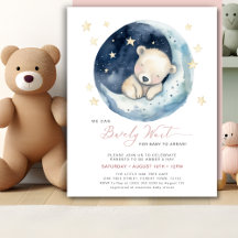 Teddy Bear We Can Bearly Wait Baby Shower