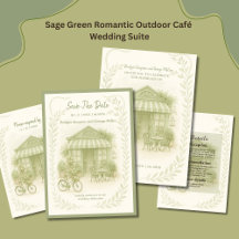 sage green romantic garden wedding café suite