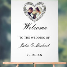 White wedding - floral heart