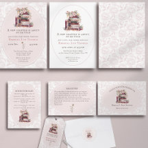 A new chapter, stack of old books blush peonies