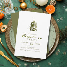  Evergreen Christmas Tree  modern holiday party 