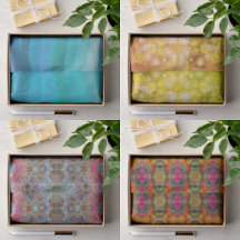Gift Tissue Paper With Watercolor Themed Designs 