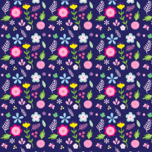 Spring Blooms on Navy Blue Bathroom and Home Decor