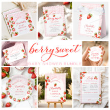 Gingham Strawberry Baby Shower 