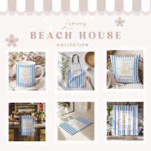 Personalized Family Coastal Lemon Beach House