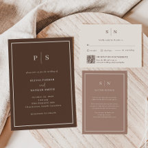 Brown Neutral Minimal and Chic Wedding