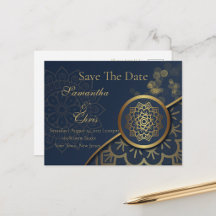 Navy Blue and Gold Wedding Collection