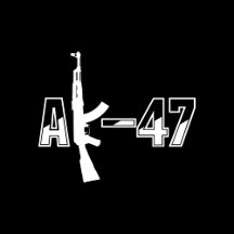 AK-47 Rifle White Logo Apparel
