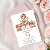 Cute Whimsical Fairy Floral Girl Birthday 73F