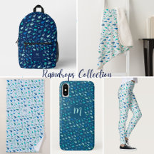 Modern Blue raindrops 