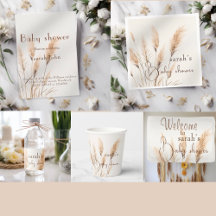 Creamy blush boho pampas grass