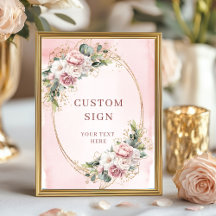 Rose gold blush floral eucalyptus Wedding 216R