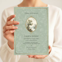 French Pastoral Sage Green & Ivory Wedding Suite