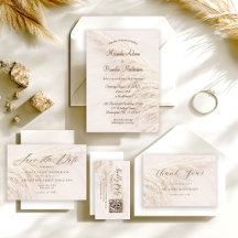 Modern Boho Pampas Grass Wedding Suite