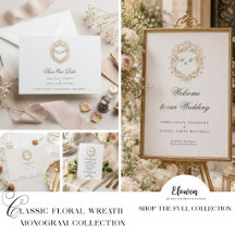 Classic Floral Wreath Monogram Collection