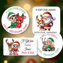 To and From Personalized Christmas Gift Tags