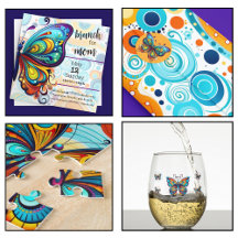Butterflies | Colorful Retro Patterns | Whimsical 