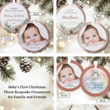 Baby's First Christmas Photo Keepsake Ornaments
