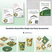Dandelion Butterflies Single Use Party Accessories