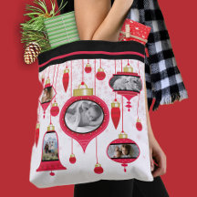 Fun Custom Photo Retro Christmas Ornaments