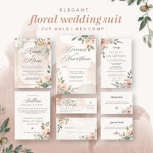 Romantic Pastel Botanical Stationery Collection