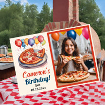 Pizza Birthday Party Invitation Collection