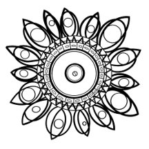 COLOR ME PEACOCK MANDALA