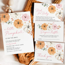 Little Pink Pumpkin Girl Baby Shower Collection
