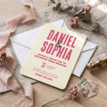 Retro Remix Wedding invitation