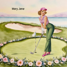 golf  retro golf party woman golfer party l