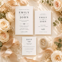 Modern Minimalist Black & White Wedding Suite