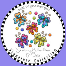 Sketchy Butterfly & Dots Collection