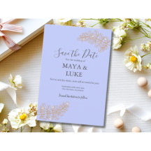 Modern Elegant Lavender Save the Date Invitations