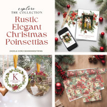 Rustic Elegant Christmas Poinsettias