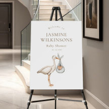 modern minimal stork baby shower collection