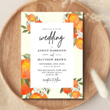 Boho Abstract Orange Garden Wedding Collection