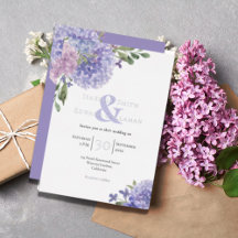 Misty Blue & Lilac Hydrangeas Wedding