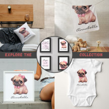 Adorable Pug Lover Nursery Decoration