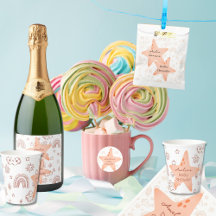 Whimsical Peachy Cute Baby Shower