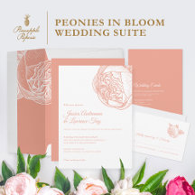 Elegant Pink Peonies in Bloom Wedding