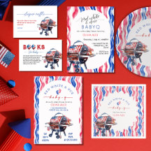 Red White and Due BABY-Q Baby shower