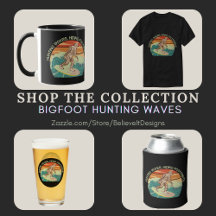 "Surfing Bigfoot Hunting Waves Hiding Footprints" 