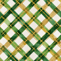 Green Gold Plaid Christmas
