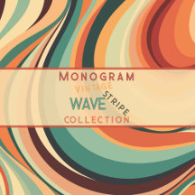 Vintage Wave Stripe Monogram Collection
